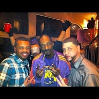 three men posing for a picture at a party source instagram user snoopdog